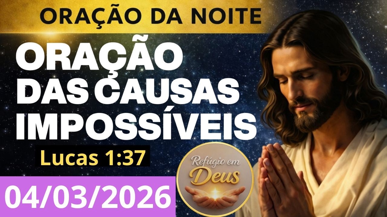 ORAÇÃO DA NOITE DE HOJE, QUARTA-FEIRA DE BÊNÇAOS E MILAGRES | SENHOR FAZ O MILAGRE ACONTECER