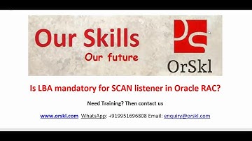 Is LBA mandatory for SCAN listener in Oracle RAC?