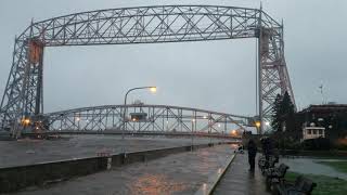 Canal park duluth with huge waves