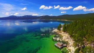 DJI Phantom 3 Professional Speedboat Beach Lake Tahoe