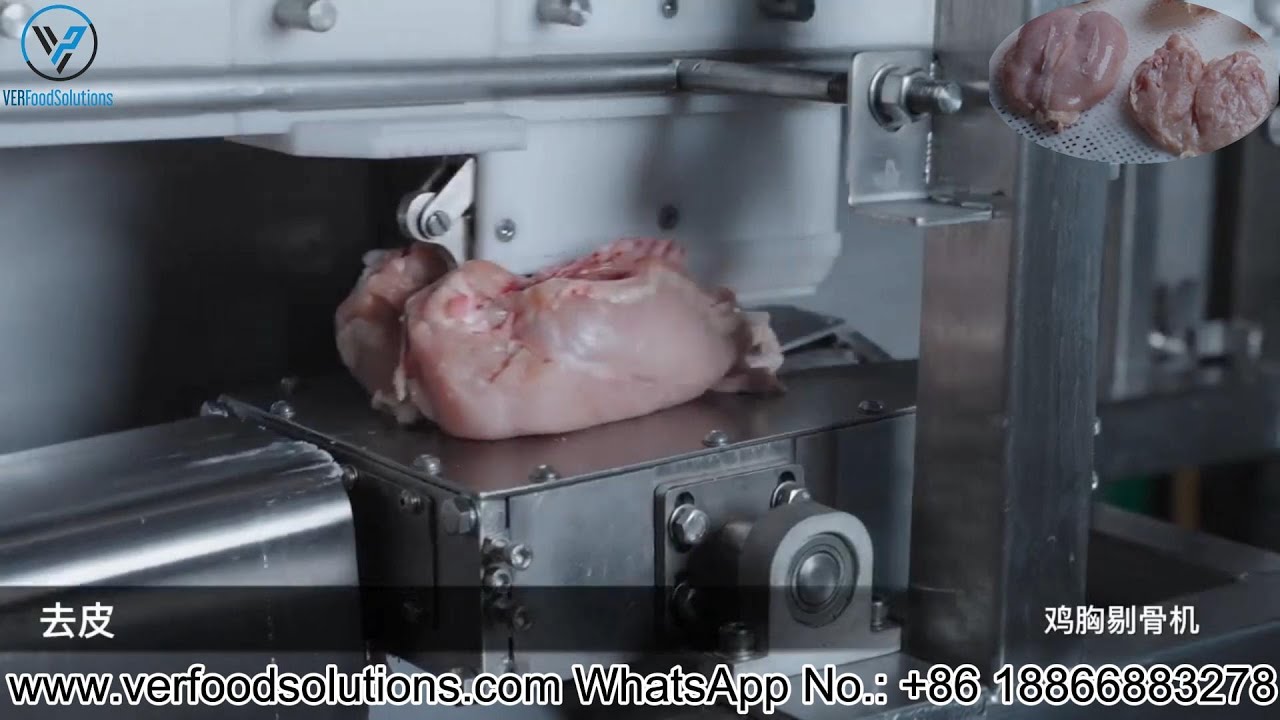 VERFOODSOLUTIONS High tech Chicken Breast Deboning Machine Test Before Delivery for Demark Customer