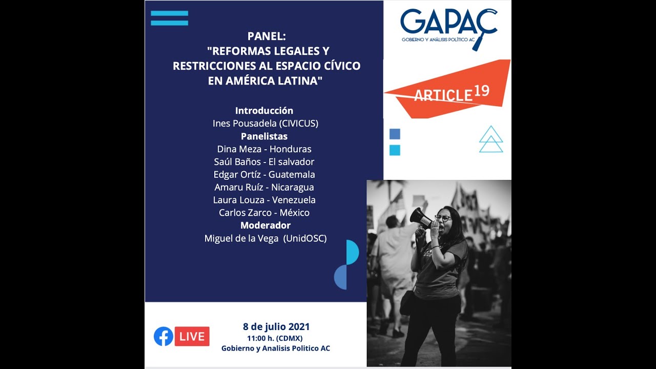 "Reformas legales y restricciones al espacio cívico en América Latina"