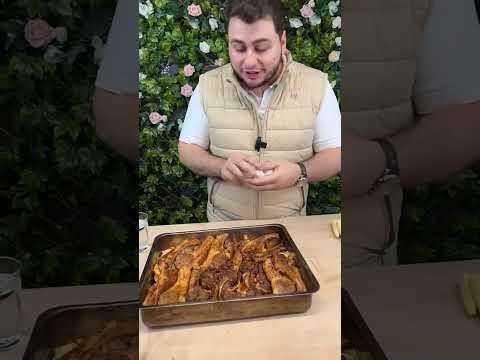 ألذ صينية ريش لحم الغنم مع الخضار