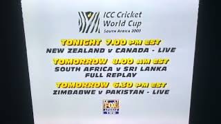 Fox Sports Australia ICC Cricket World Cup 2003 Promo