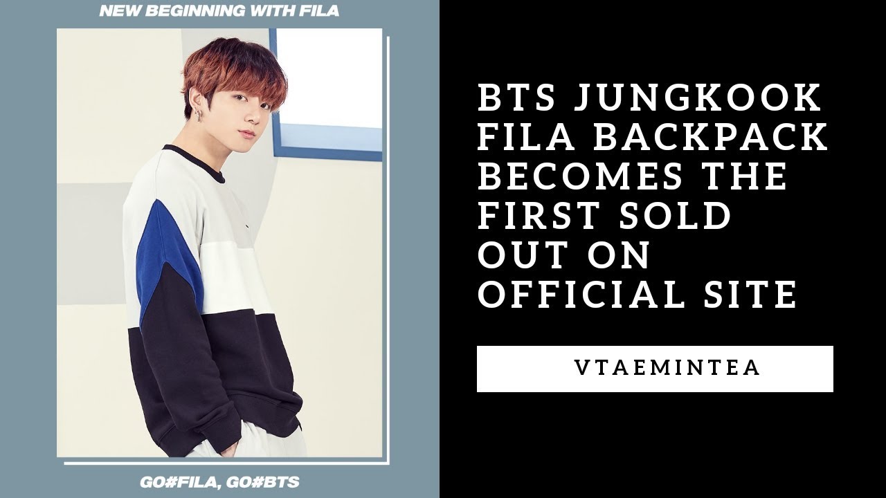 BTS Jungkook FILA Backpack Becomes the First Sold Out on Official Site -  YouTube