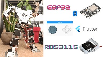 Humanoid robot with esp32 and flutter