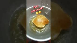 Poori Potato masalashortsshortsfeedyoutubeshortspooritrendingsongs breakfastshortindiacomedy