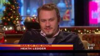 Heath ledger on a tv program