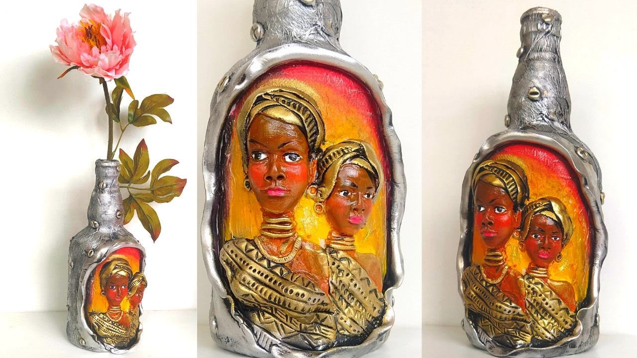 Unique Glass Bottle Art / Trible Art