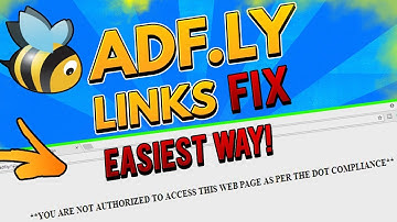 YOU ARE NOT ALLOWED TO ACCESS THE WEBSITE AS PER THE DOT COMPLIANCE - FIX | Unblock adf.ly Links