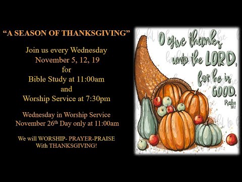 Pre - Thanksgiving Worship Service - Nov. 26, 2025 - YouTube
