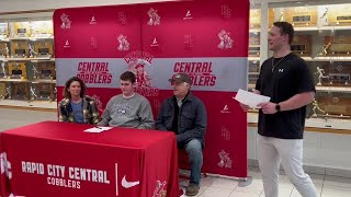 RC Central head coach Brandon Colpitts introduces Augustana commit Ben Paepke