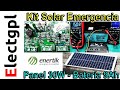 Kit solar de camping  panel 30w  bateria  controlador  desarmado y circuito  enertik
