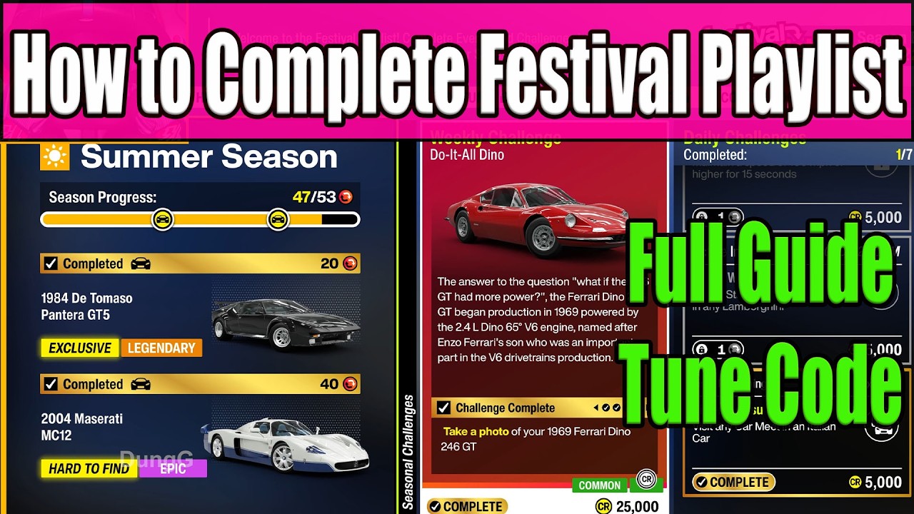 Forza Horizon 6 How to Complete Festival Playlist Summer Season