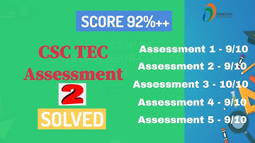 TEC ASSIGNMENT 2 | CSC TEC COURSE | TELECENTRE ENTREPRENEUR COURSE EXAM| CSC EXAM