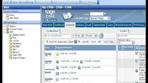Sage CRM Outlook Integration demonstration