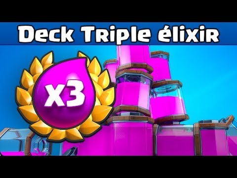 Clash Royale - LE DECK POUR GAGNER LE DÉFI DOUBLE / TRIPLE ELIXIR !!