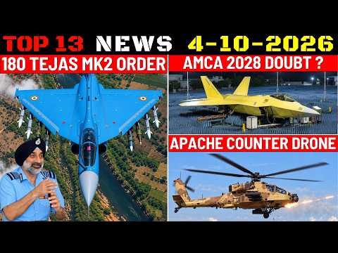 Indian Defence Updates: 180 Tejas Mk2,AMCA 2028 Doubt,FANG-7 Interceptor,Apache Counter-Drone