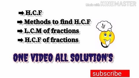 What is H.C.F? H.C.F by Prime factorization and Division method ...Why we use it?