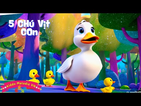 Năm Chú Vịt Con Quạc – Bài Hát Thiếu Nhi Vui Nhộn, Giáo Dục Bé Tình Yêu Gia Đình