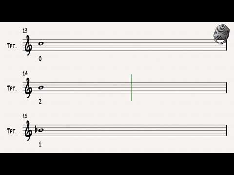 Chromatic Scale Trumpet Finger Chart