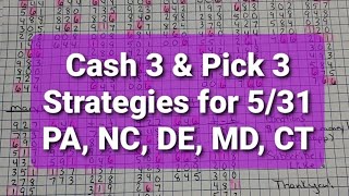 Cash 3 Pick 3 Strategies for NC, DE, CT, MD, PA Lottery