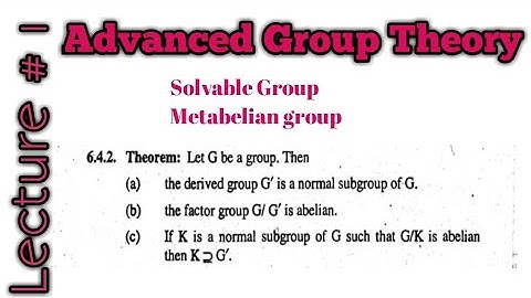 Solvable Group|Metabelian Group| Commutator Subgroup|Dihedral group