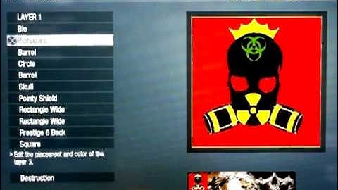 Call of Duty Black Ops: How to make a King Skeleton Gas Mask Emblem