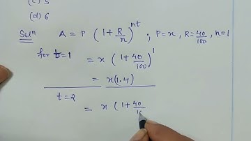 What is the least no.of complete years in which a sum of money at 40%...CDS Exam (@ComfortUrMaths)