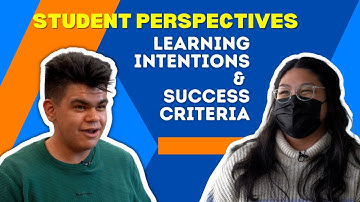 Learning Intentions & Success Criteria - Students