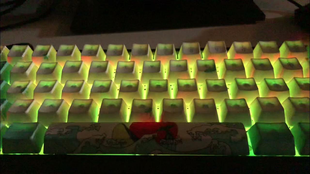 GK61 lights + sound test (red switches) YouTube