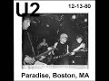 U2 - Boston, USA 13-December-1980 (Full Concert With Enhanced Audio)