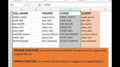 LOWER FUNCTION IN EXCEL