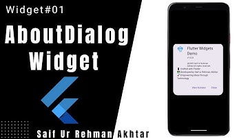 Flutter AboutDialog Widget Explained (Urdu/Hindi)