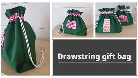 스트링 파우치 만들기/ DIY/ drawstring pouch/ sewing/ tutorial/ 束带小袋/ 巾着ポーチ/ [tendersmile handmade]