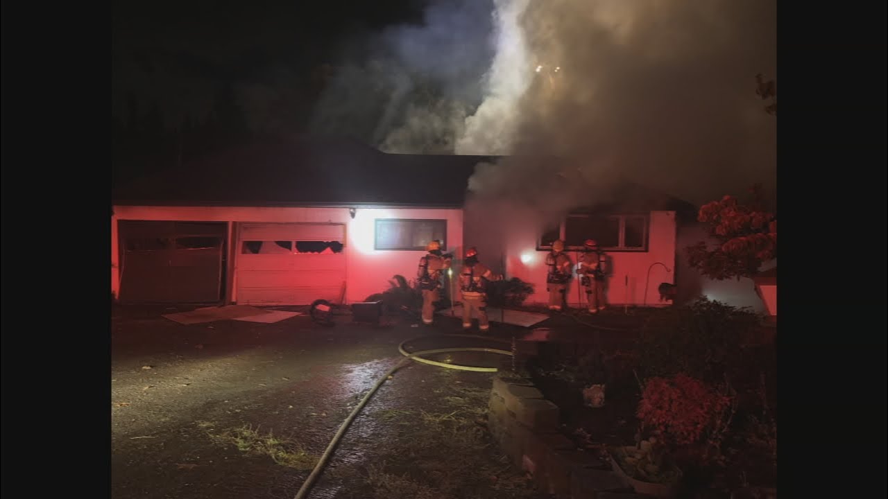 Home considered a total loss after fire in Clark County - YouTube