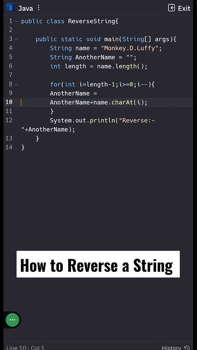 How to Reverse a String in java | Pahadi Coder - YouTube
