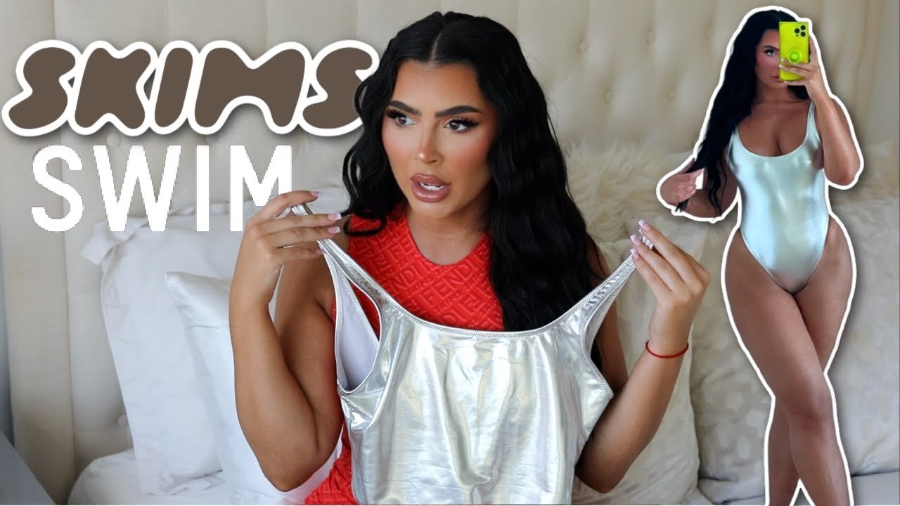 now Kim... we need to talk. (SKIMS SWIM TRY-ON HAUL & REVIEW)