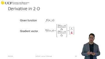 Lecture 3.5: Image Filtering [Image Derivates]