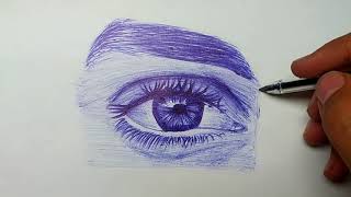 طريقة رسم العين بالجاف من الصفر للمبتدئين how to draw eyes with pencil