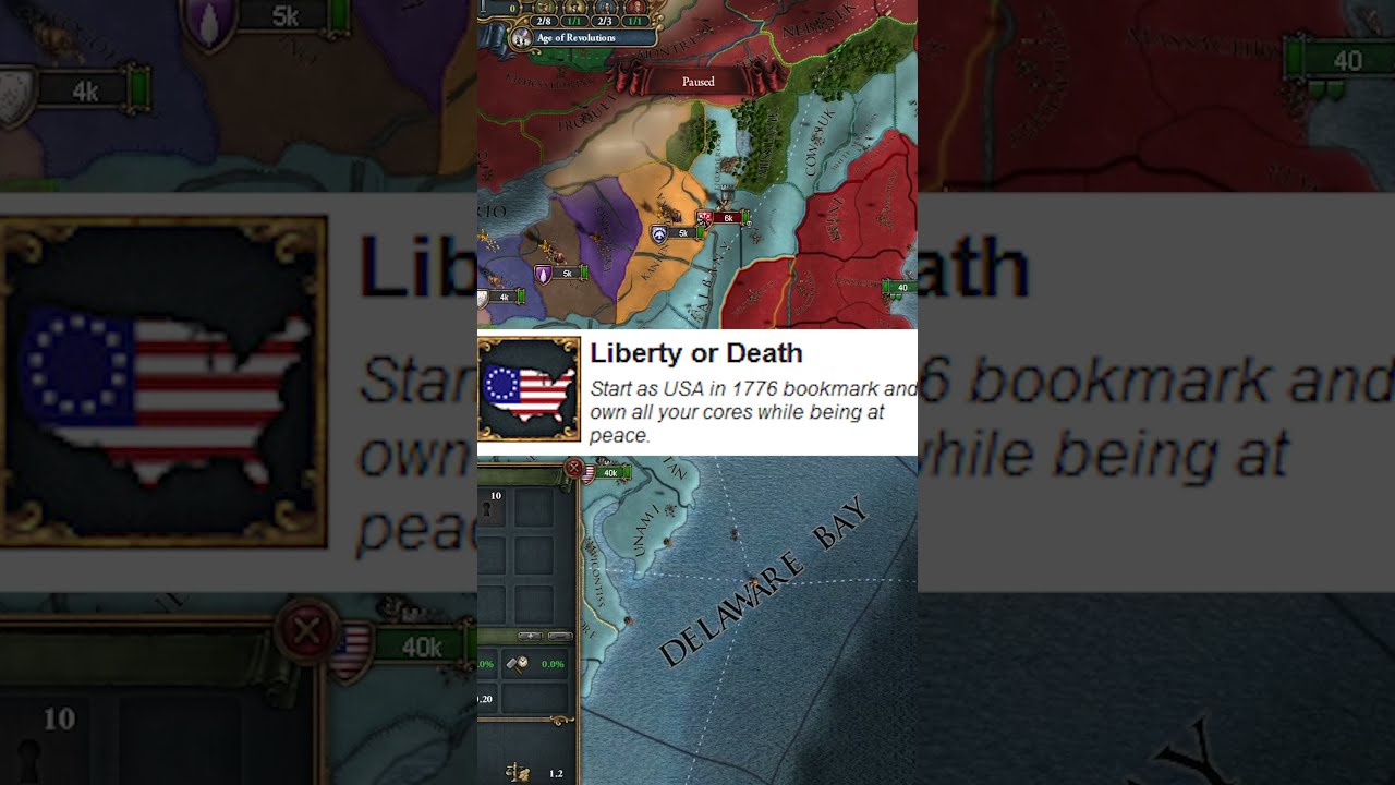 EU4 Winning The American Revolution By SURRENDERING Liberty Or Death Achievement Guide 