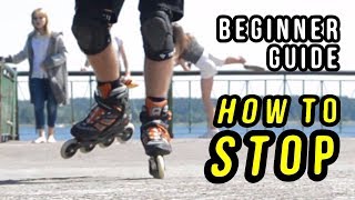 How To T-Stop On Inline Skates - The Most Detailed Video Tutorial