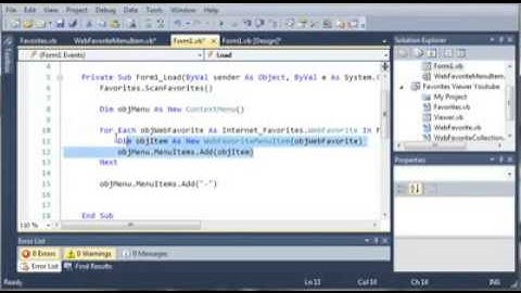 Visual Basic   199   Tray Part 4 Adding Our Favorites To The ContextMenu