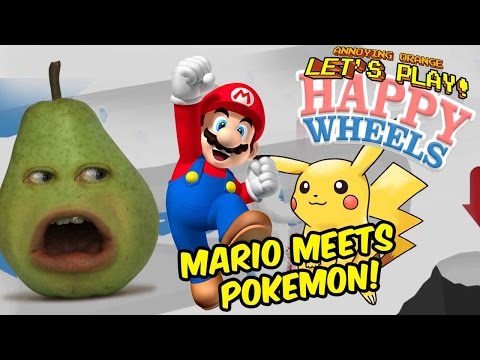 Pear Plays - HAPPY WHEELS: Mario Meets Pokemon!