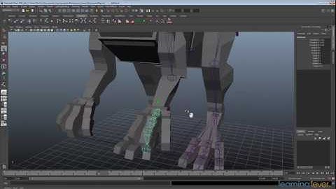 Creating the Joint Structure - Animating a Dinosaur in Maya Step 4 of 15