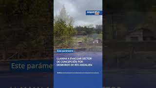 Llaman a evacuar sector de Concepción por desborde de río Andalien