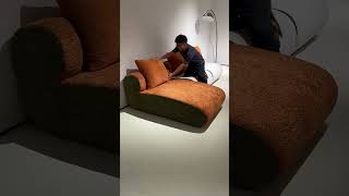 How do you guys like the sofa??#reels#furniture#woodworking #home #viralreels#shortvideo #shorts