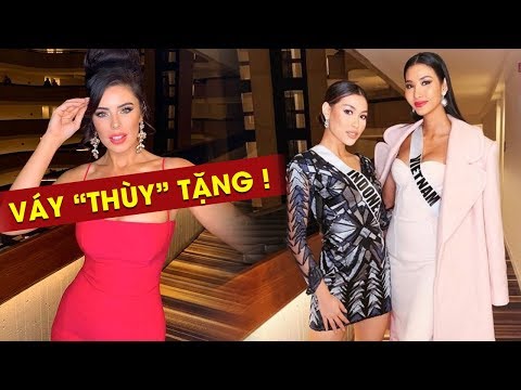 Hoàng Thùy tự may váy có đỏ có thơm tặng Hoa hậu Anh khiến ai cũng NGỠ NGÀNG! | váy kim ưng qua các năm