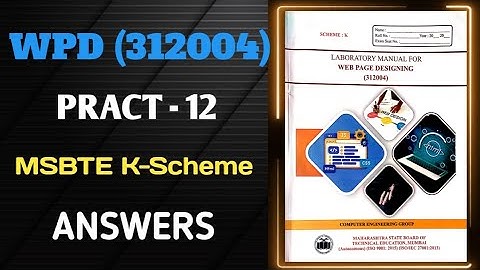 Web Page Designing || 2nd Sem || Solutions #msbte #solution #labmanual #diploma