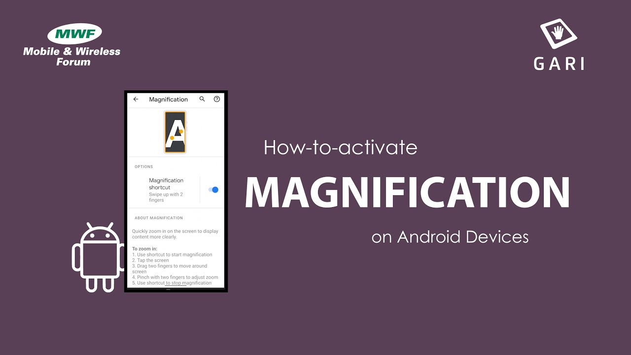 Magnification - Android Accessibility Feature - YouTube